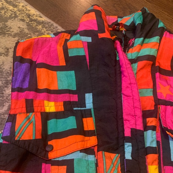 Vintage 90s Andy John Flag Puffer Vest Medium - Picture 3 of 10